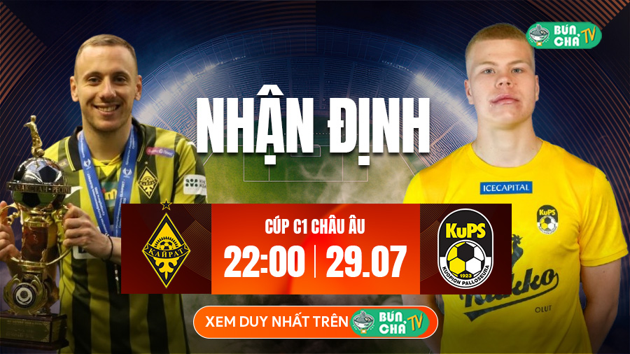 Tô Bún Chả hôm nay có gì: Soi kèo Kairat Almaty vs KuPS, 22h00 ngày 29/7